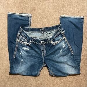 Women’s Silver Jeans Co. Distressed Suki Bootcut Jeans – Size 17